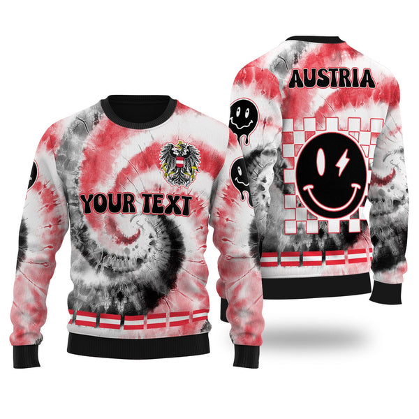 Austria Ugly Sweater Custom Tie Dye Style 1