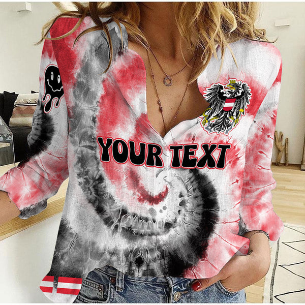 Austria Women Casual Shirt Custom Tie Dye Style 1