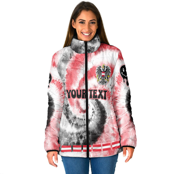 Austria Women Padded Jacket Custom Tie Dye Style 1