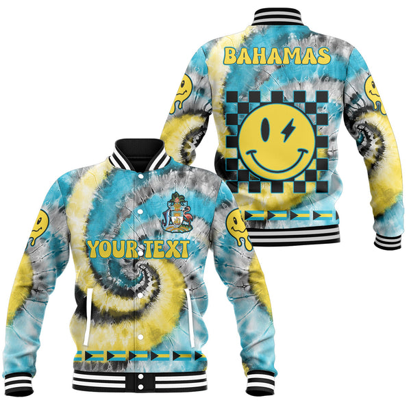 Bahamas Baseball Jacket Custom Tie Dye Style 1