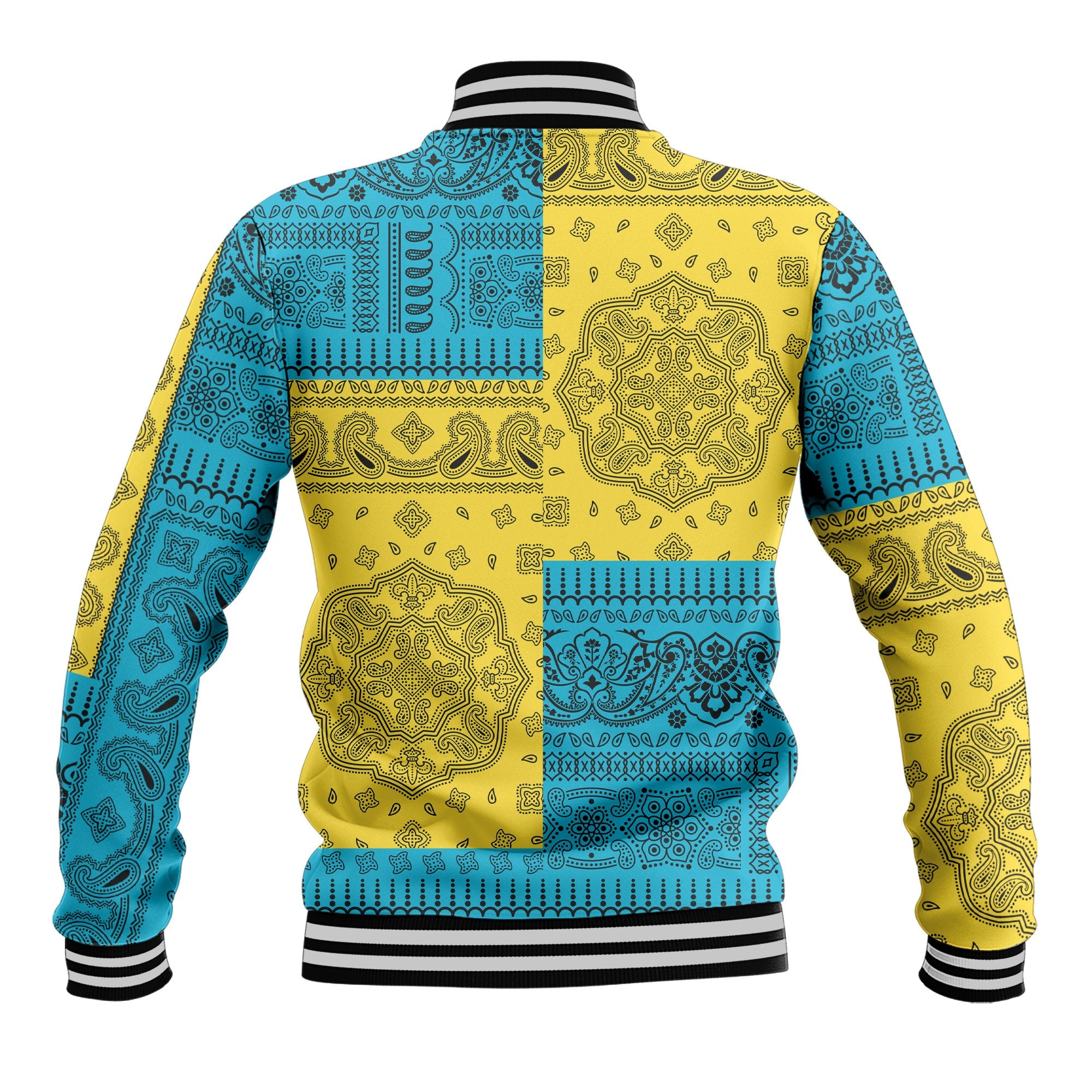 Bahamas Baseball Jacket Flag And Paisley Basic Style 3