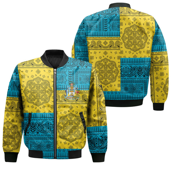 Bahamas Bomber Jacket Flag And Paisley Basic Style 1