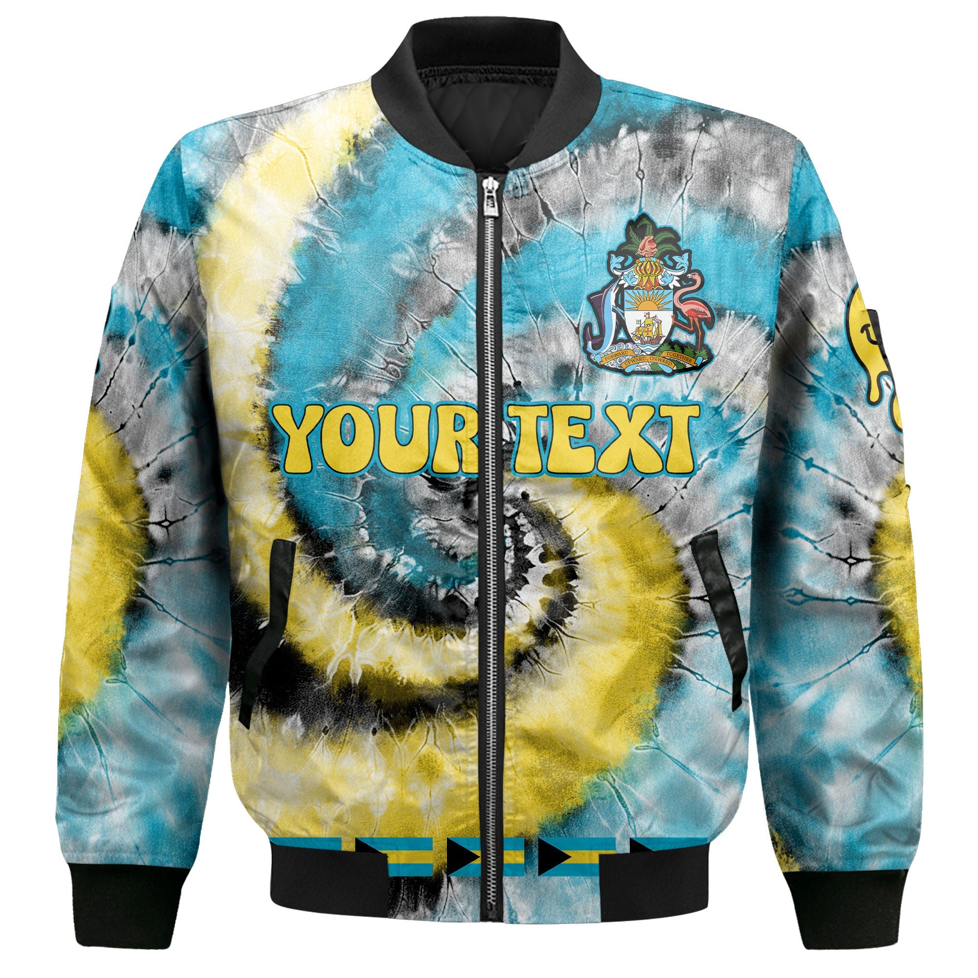 Bahamas Bomber Jacket Custom Tie Dye Style 2