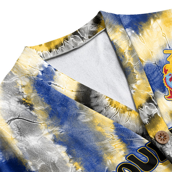 Barbados Fleece Cardigan Custom Tie Dye Style 1