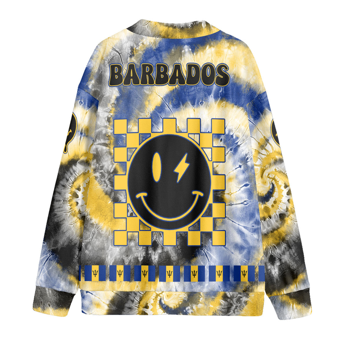 Barbados Fleece Cardigan Custom Tie Dye Style 2