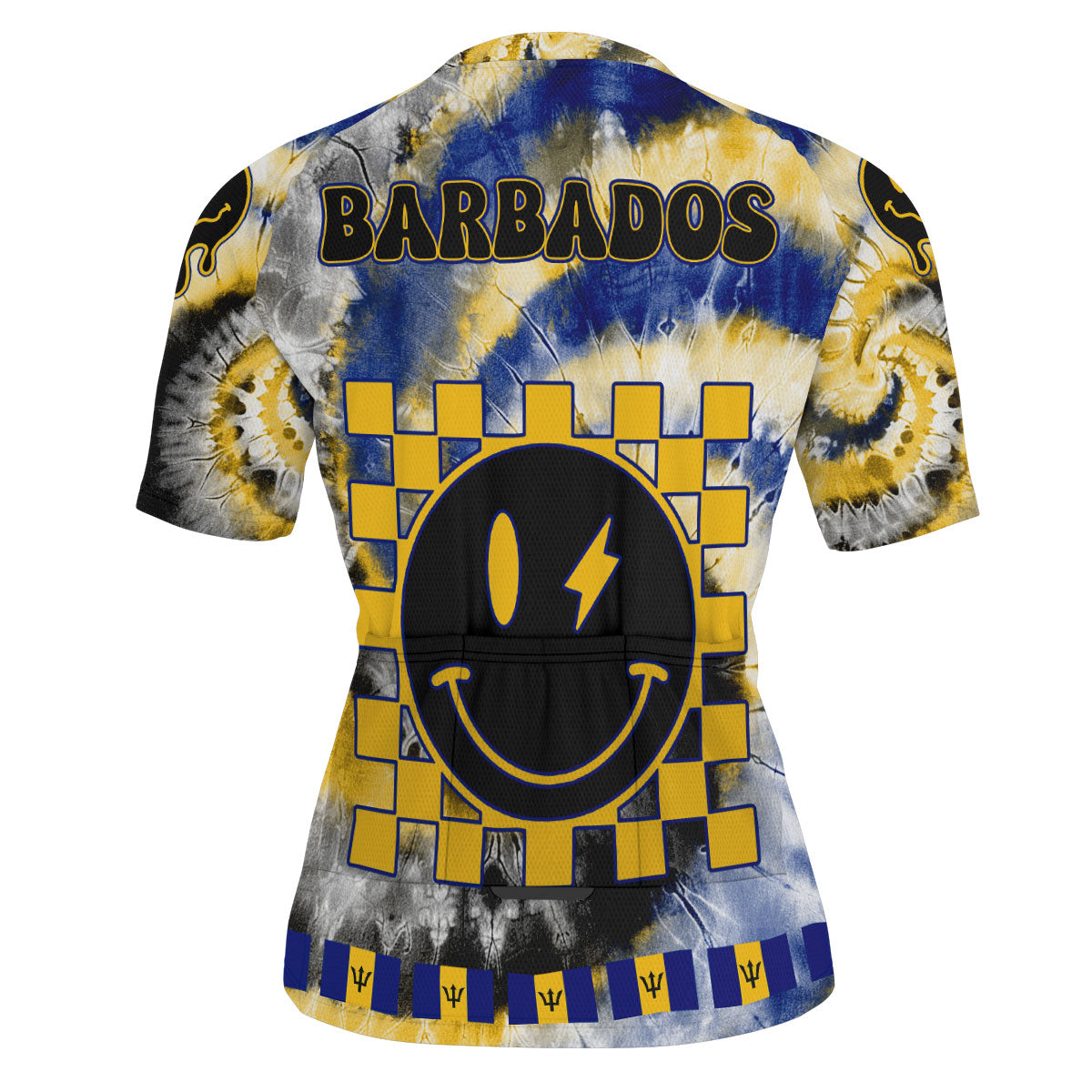 Barbados Men Cycling Jersey Custom Tie Dye Style 3