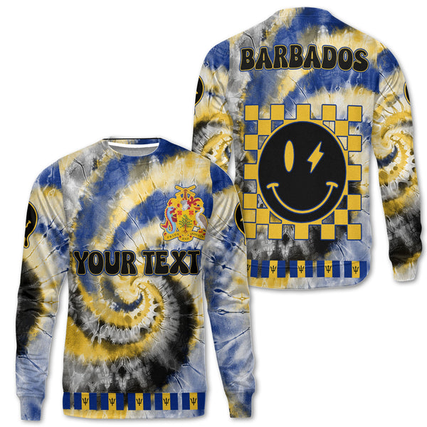 Barbados Sweatshirt Custom Tie Dye Style 1