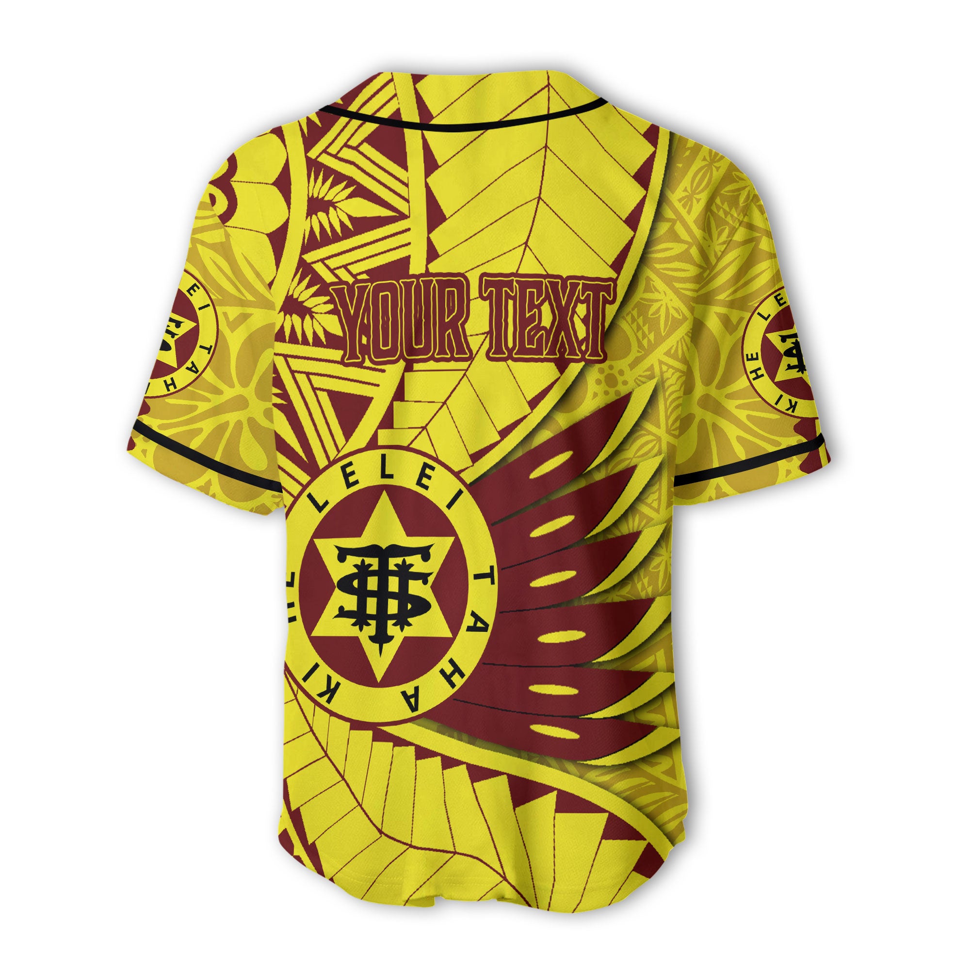 Custom Tonga High School Baseball Jersey Tonga Golden Style