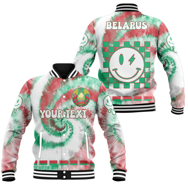 Belarus Baseball Jacket Custom Tie Dye Style 1