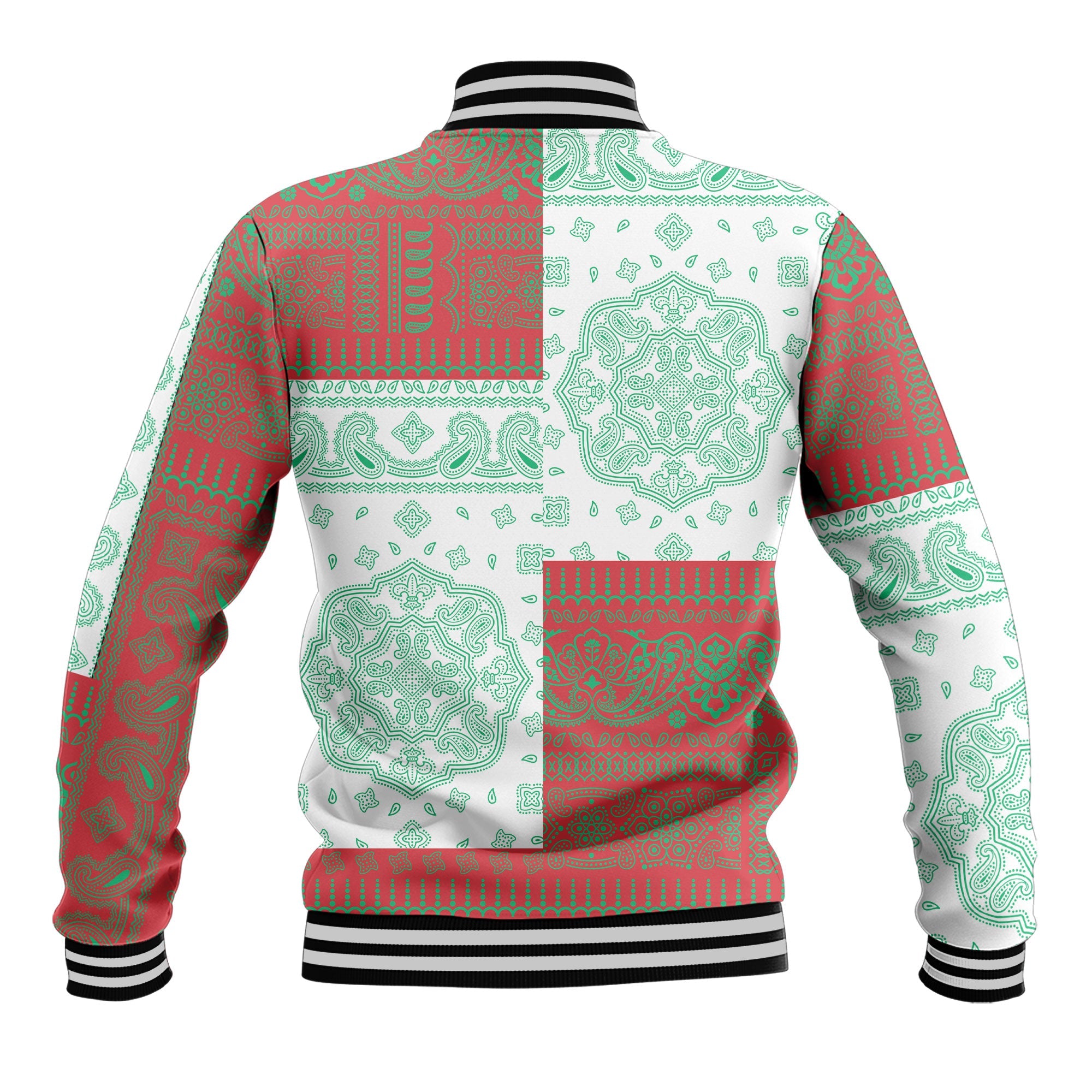 Belarus Baseball Jacket Flag And Paisley Basic Style 3