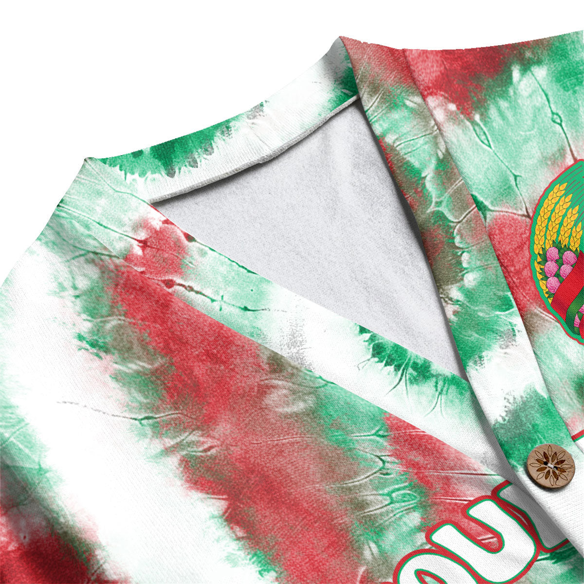 Belarus Fleece Cardigan Custom Tie Dye Style 1