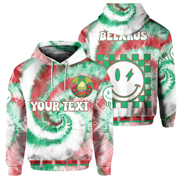 Belarus Hoodie Custom Tie Dye Style 1