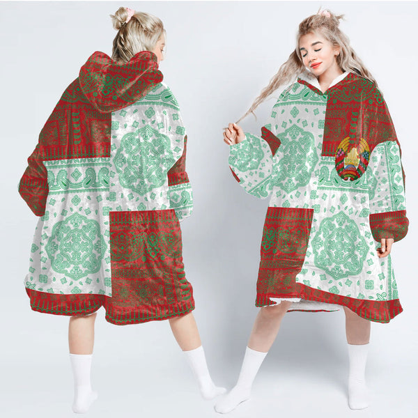 Belarus Hoodie Blanket Flag And Paisley Basic Style 1