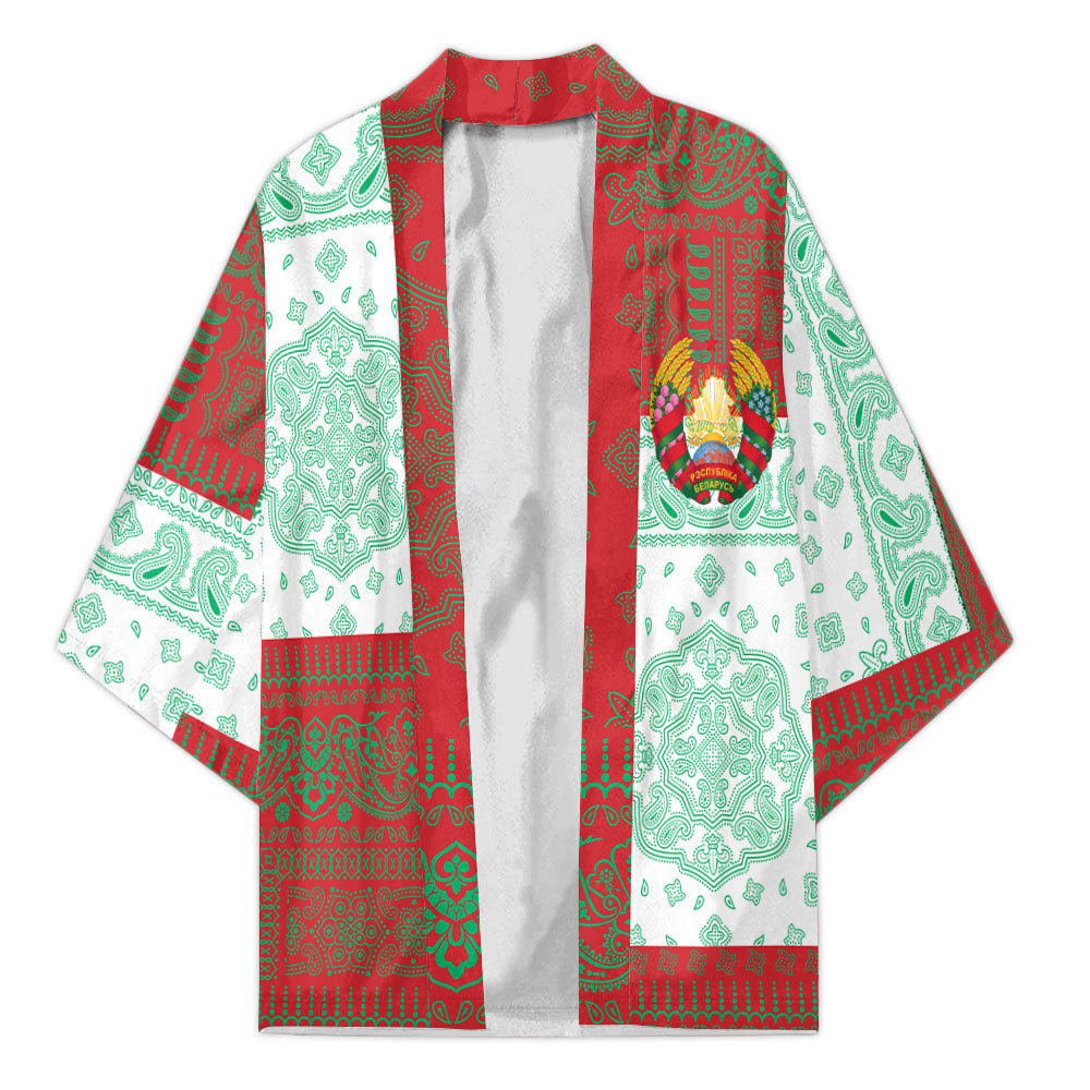 Belarus Kimono Flag And Paisley Basic Style 2