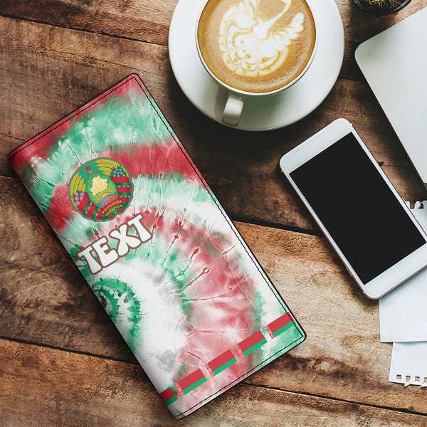 Belarus Leather Wallet Custom Tie Dye Style 1