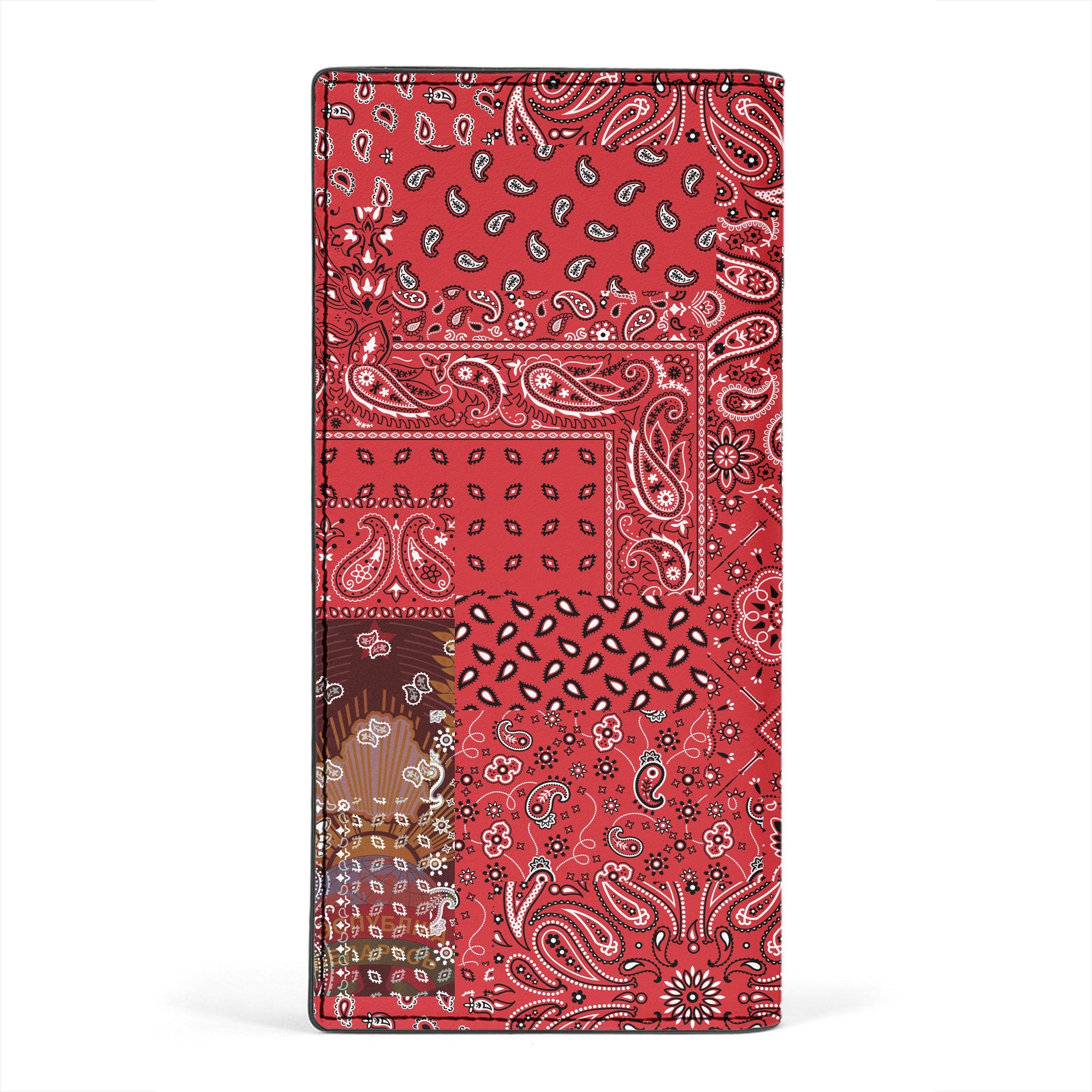 Belarus Leather Wallet Paisley Flag And Skull Style 2