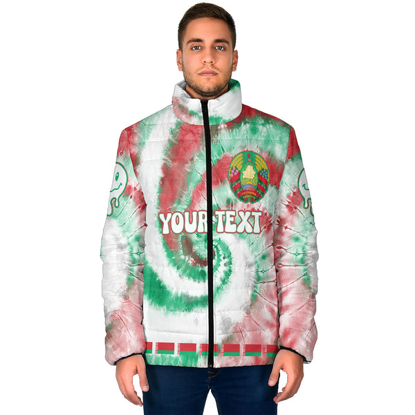 Belarus Men Padded Jacket Custom Tie Dye Style 1