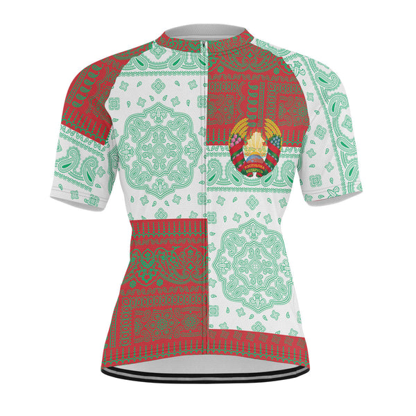 Belarus Men Cycling Jersey Flag And Paisley Basic Style 1