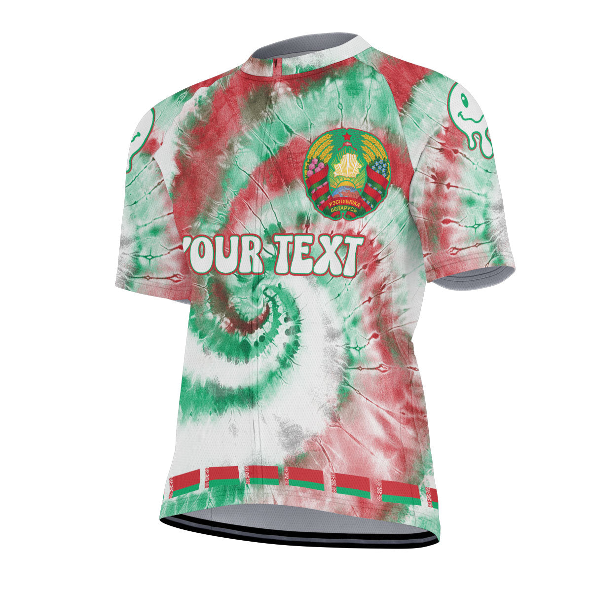 Belarus Men Cycling Jersey Custom Tie Dye Style 2