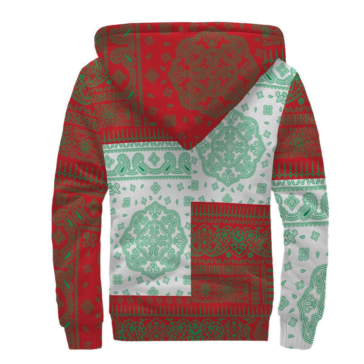 Belarus Sherpa Hoodie Flag And Paisley Basic Style 2