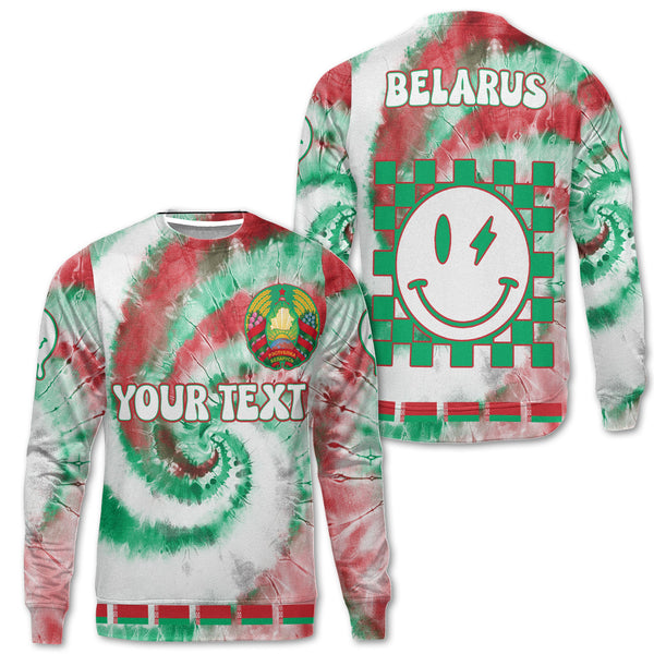 Belarus Sweatshirt Custom Tie Dye Style 1