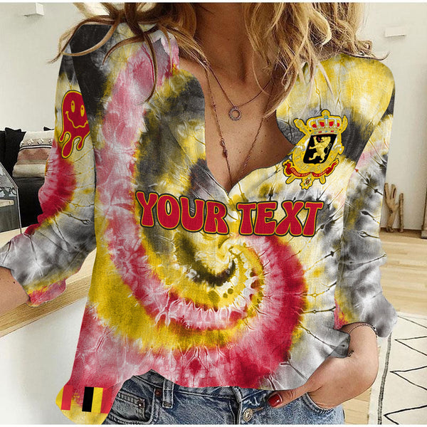 Belgium Women Casual Shirt Custom Tie Dye Style 1