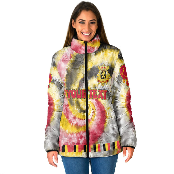 Belgium Women Padded Jacket Custom Tie Dye Style 1