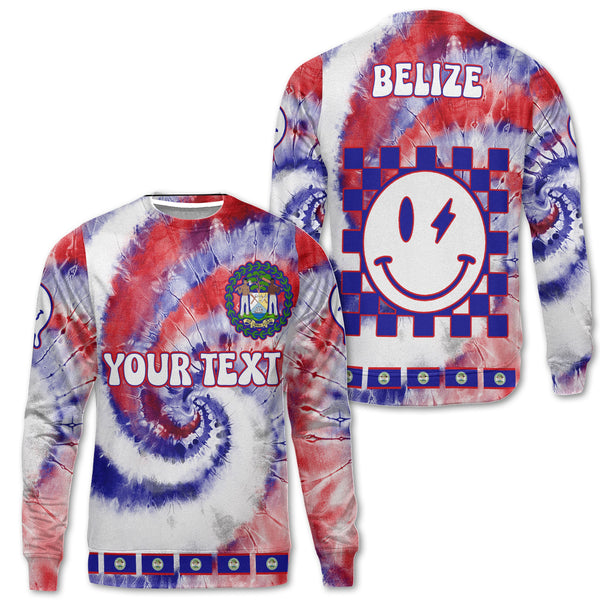 Belize Sweatshirt Custom Tie Dye Style 1