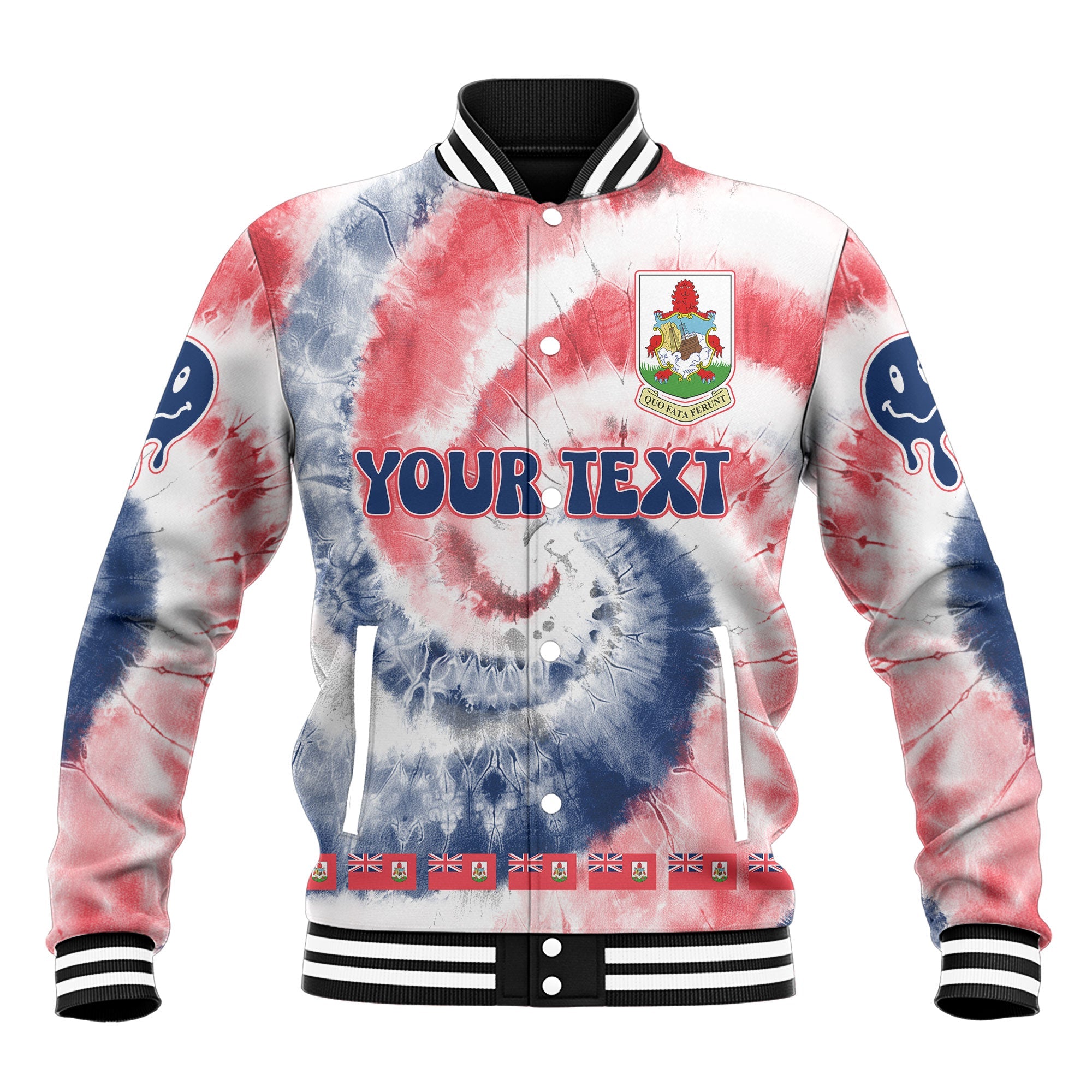 Bermuda Baseball Jacket Custom Tie Dye Style 2