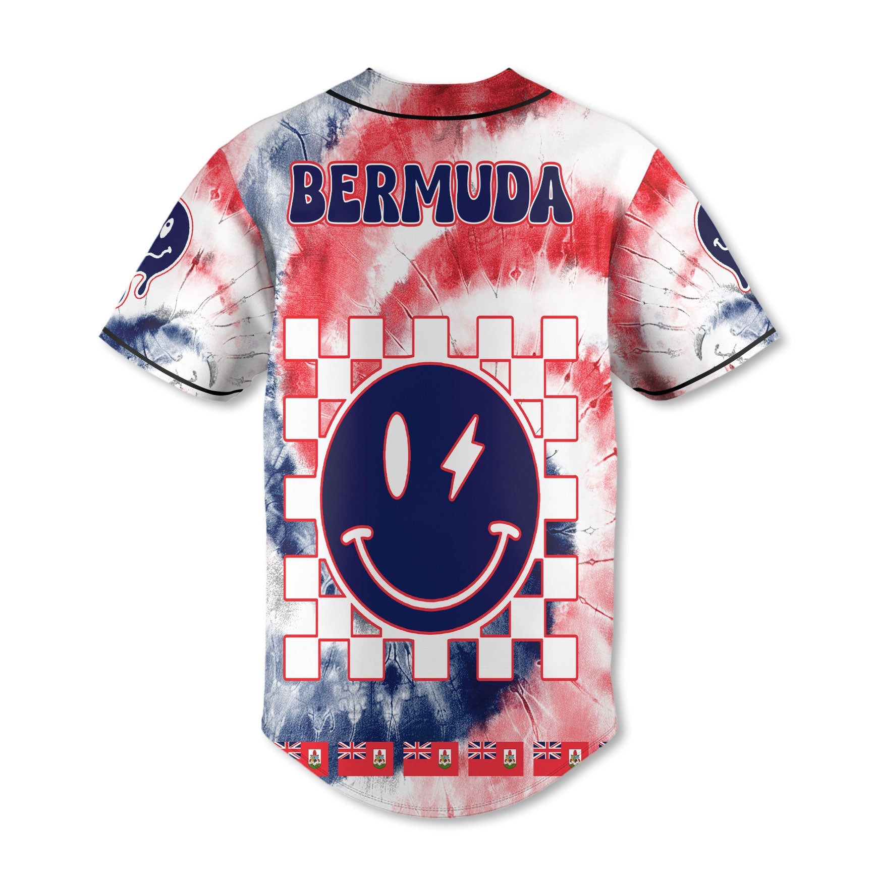 Bermuda Baseball Jersey Custom Tie Dye Style 3