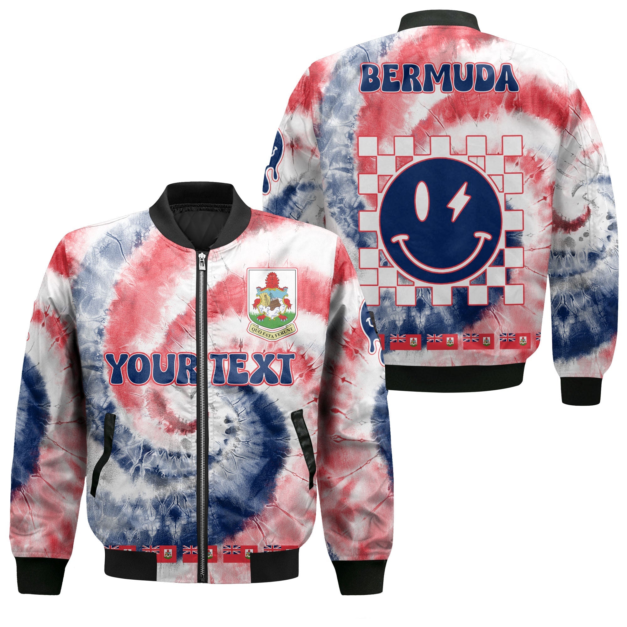 Bermuda Bomber Jacket Custom Tie Dye Style 1