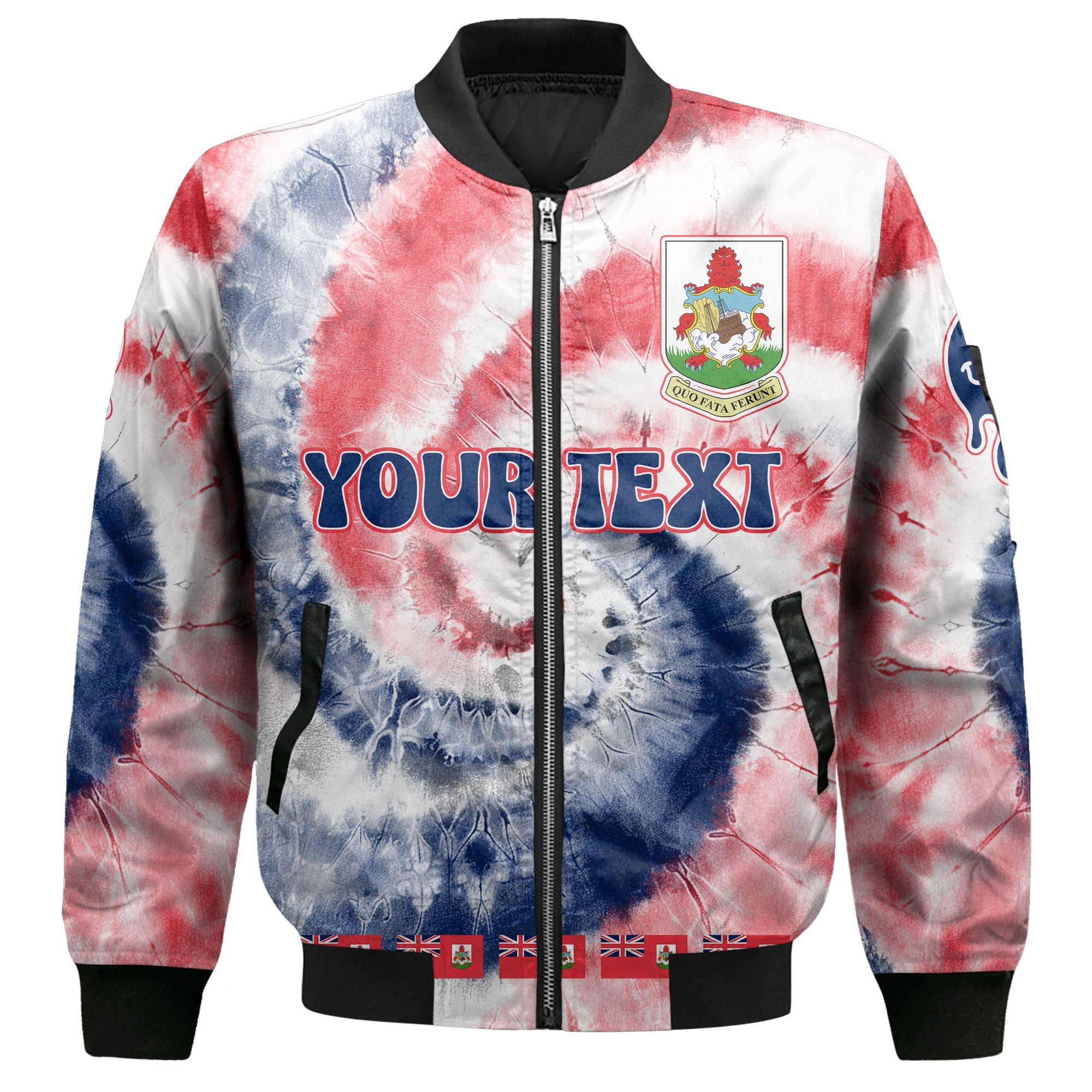 Bermuda Bomber Jacket Custom Tie Dye Style 2