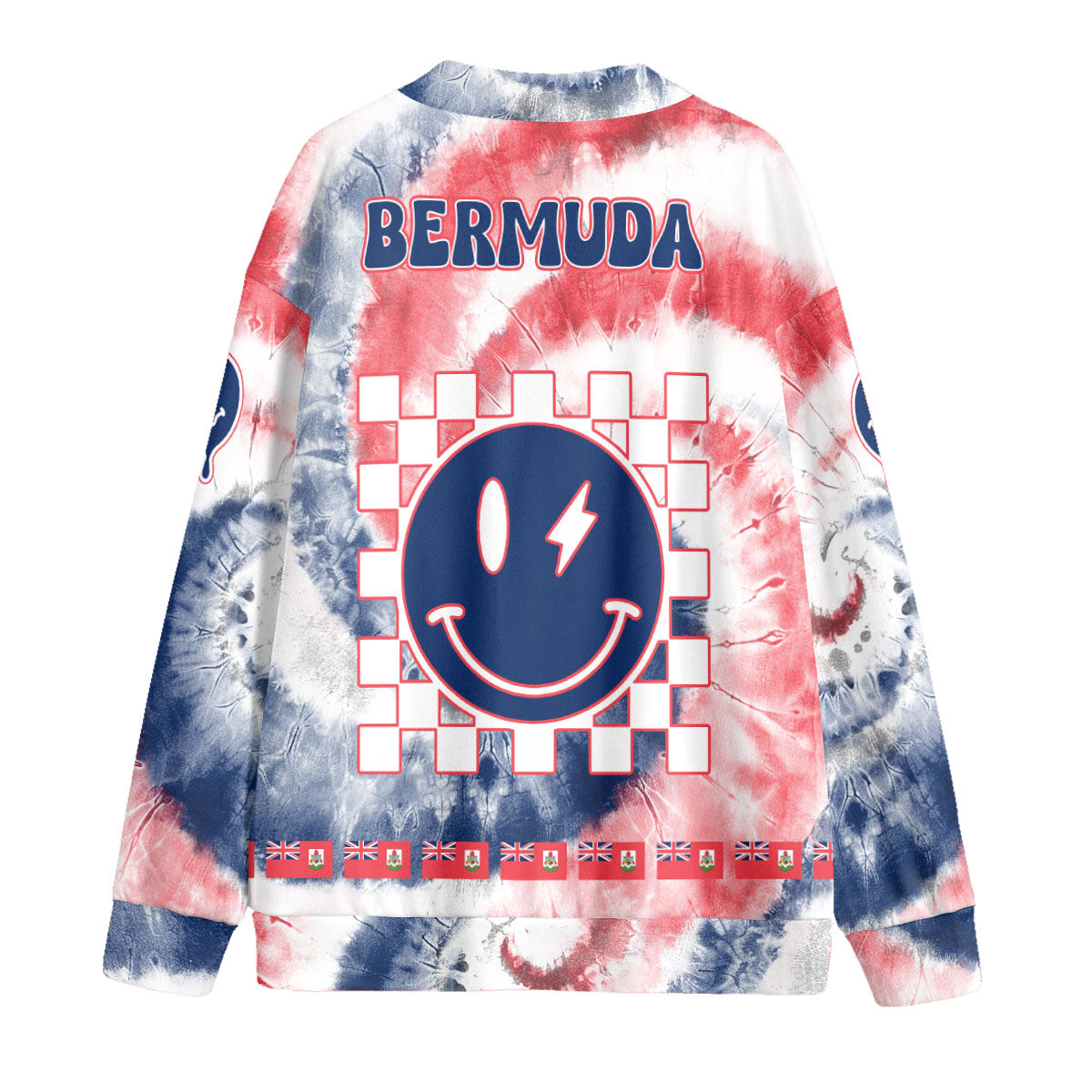 Bermuda Fleece Cardigan Custom Tie Dye Style 2