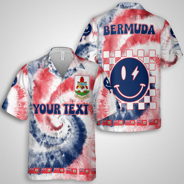 Bermuda Hawaiian Shirt Custom Tie Dye Style 1