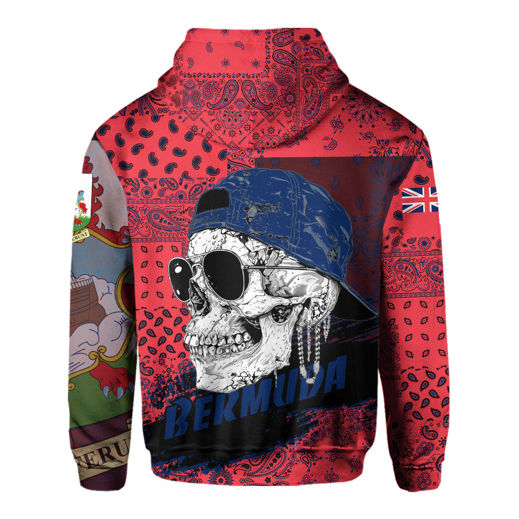 Bermuda Hoodie Paisley Flag And Skull Style 3