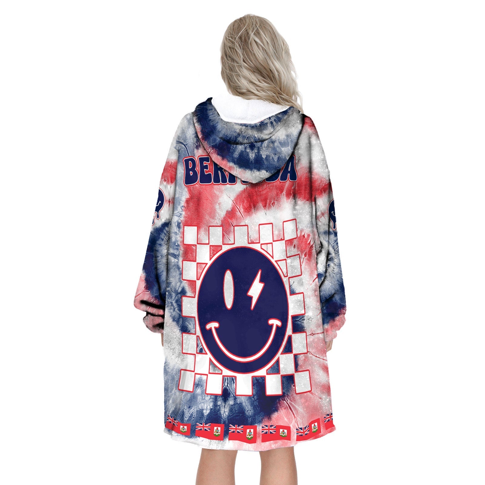 Bermuda Hoodie Blanket Custom Tie Dye Style 3