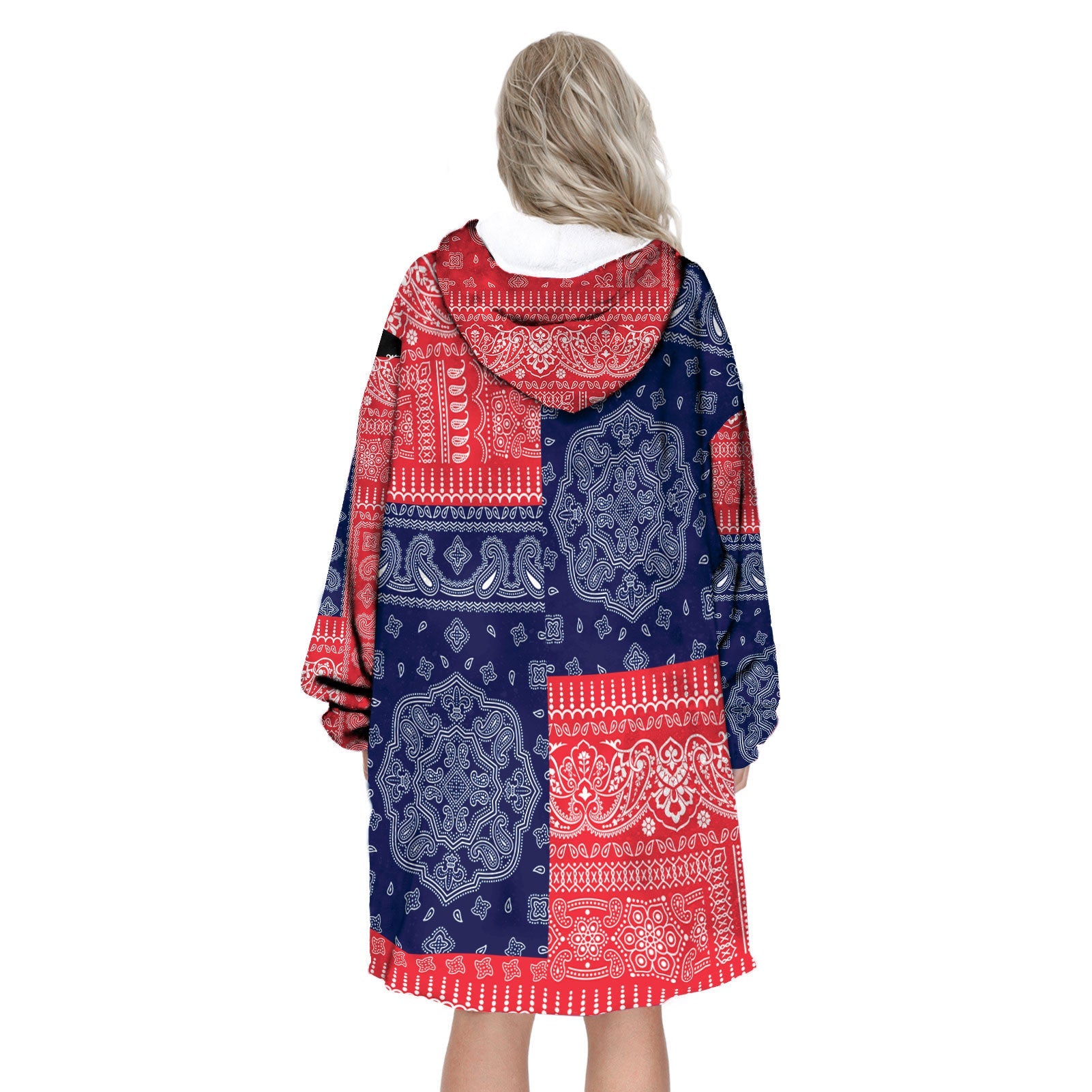 Bermuda Hoodie Blanket Flag And Paisley Basic Style 3