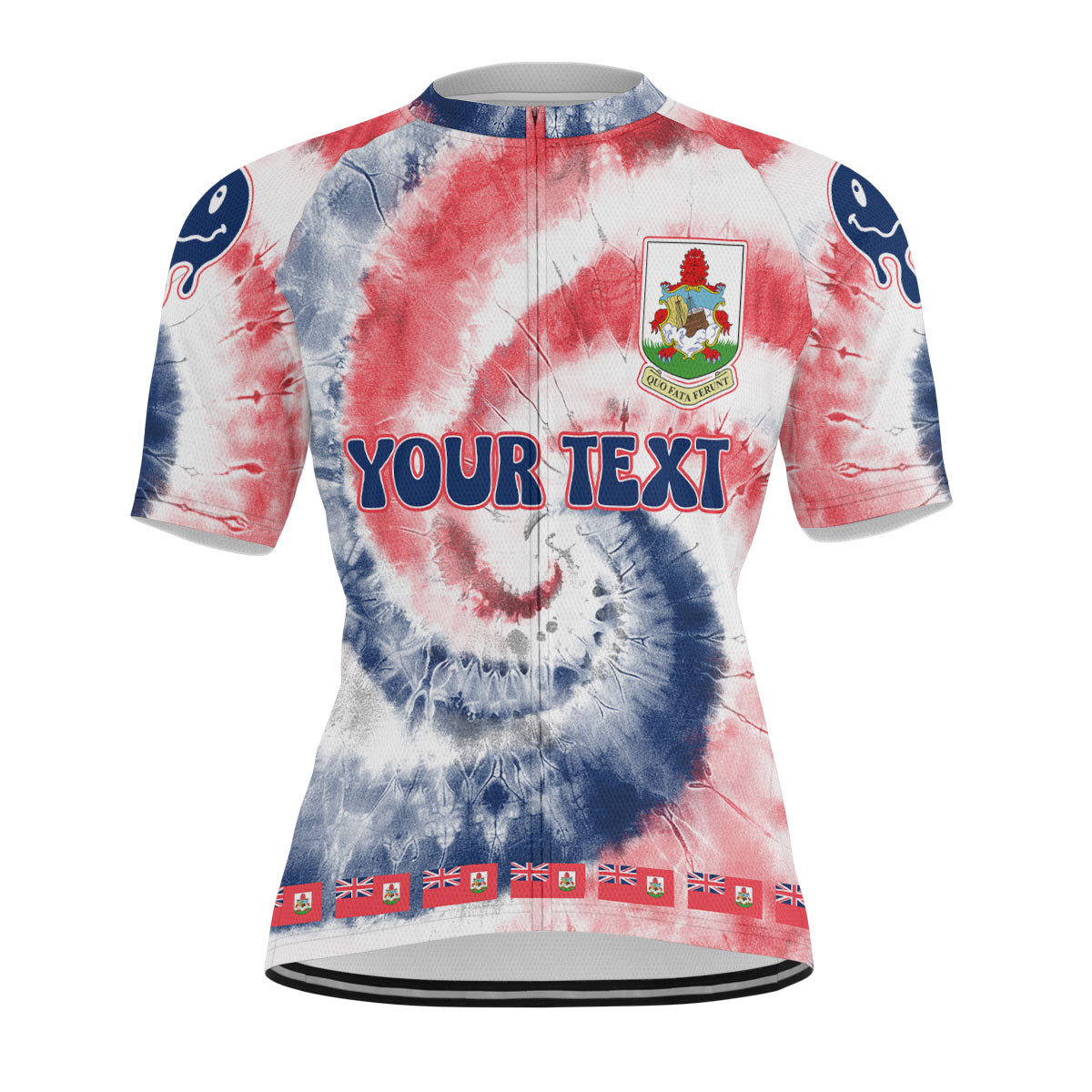 Bermuda Men Cycling Jersey Custom Tie Dye Style 1