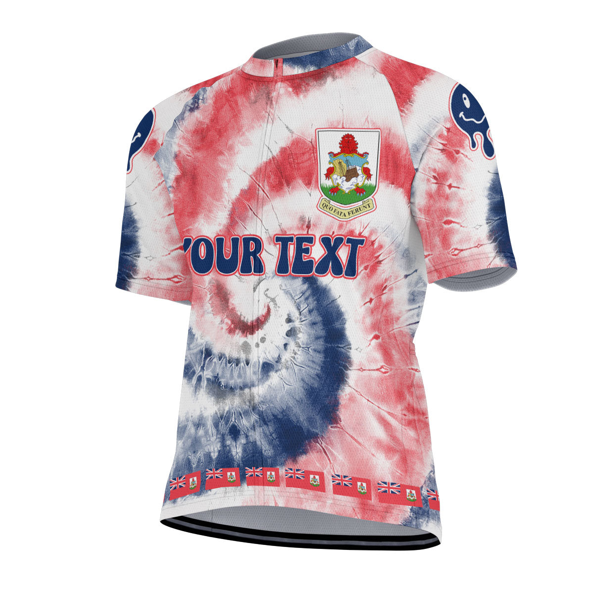 Bermuda Men Cycling Jersey Custom Tie Dye Style 2