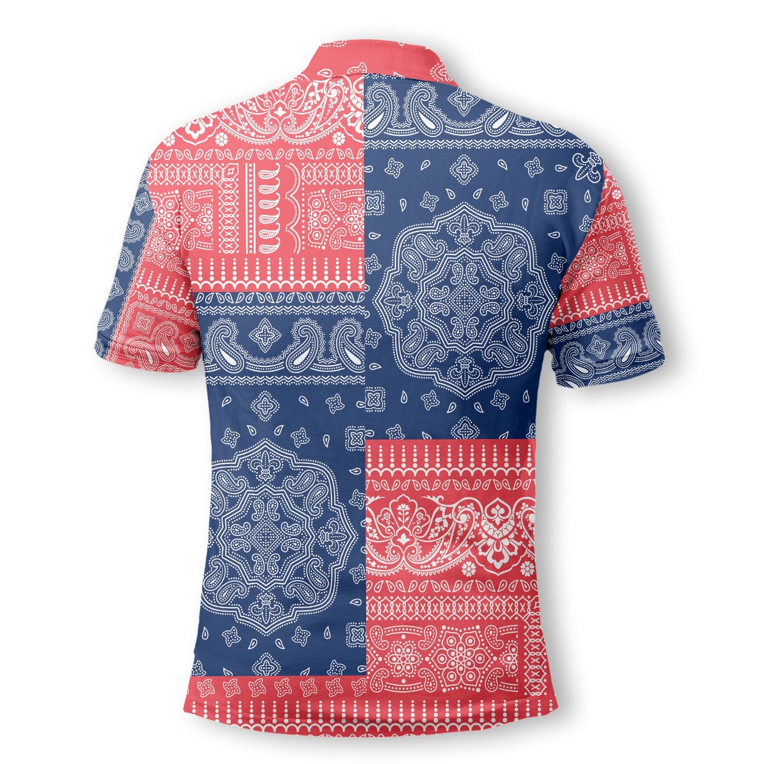 Bermuda Polo Shirt Flag And Paisley Basic Style 3