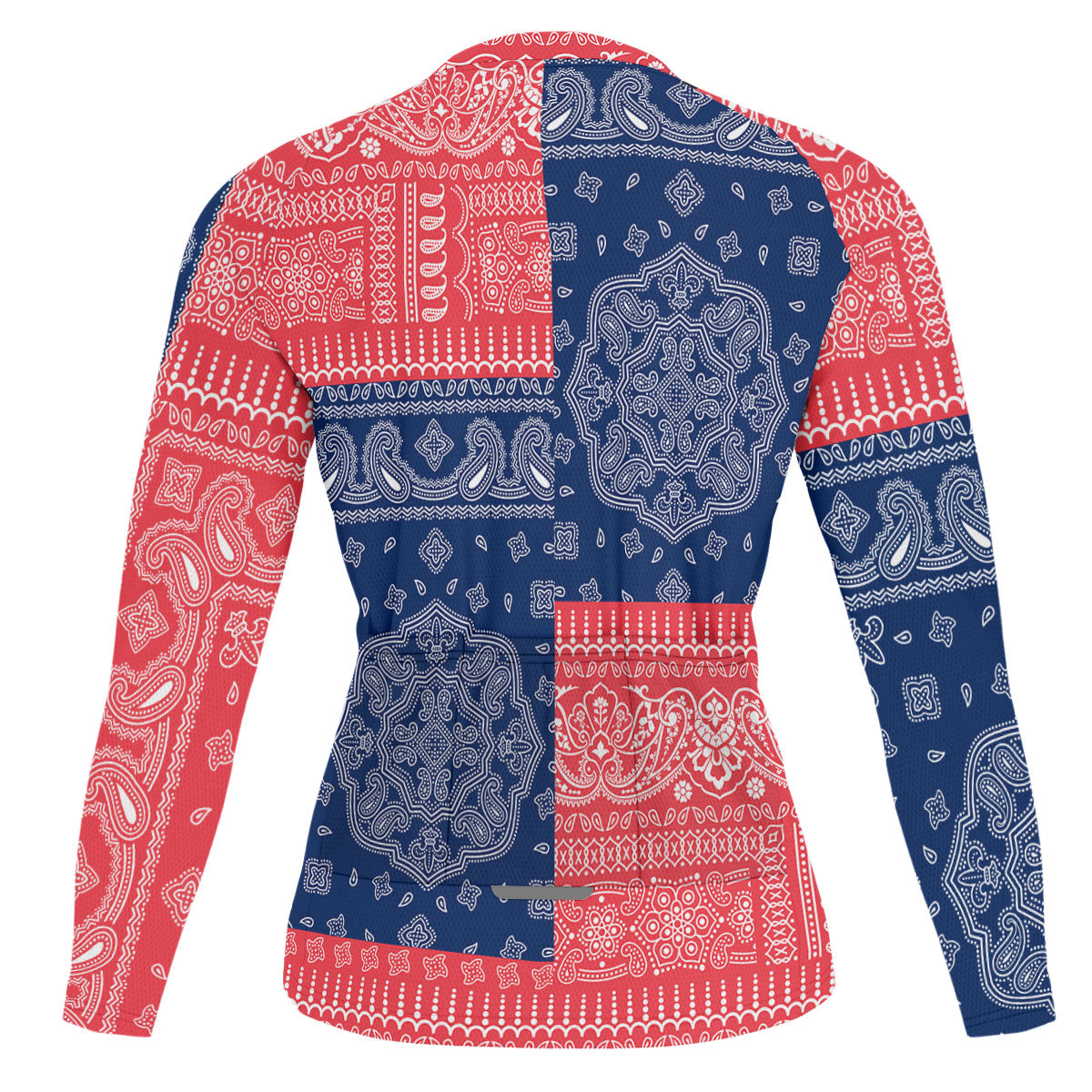 Bermuda Raglan Men Cycling Jersey Long Sleeve Flag And Paisley Basic Style 2