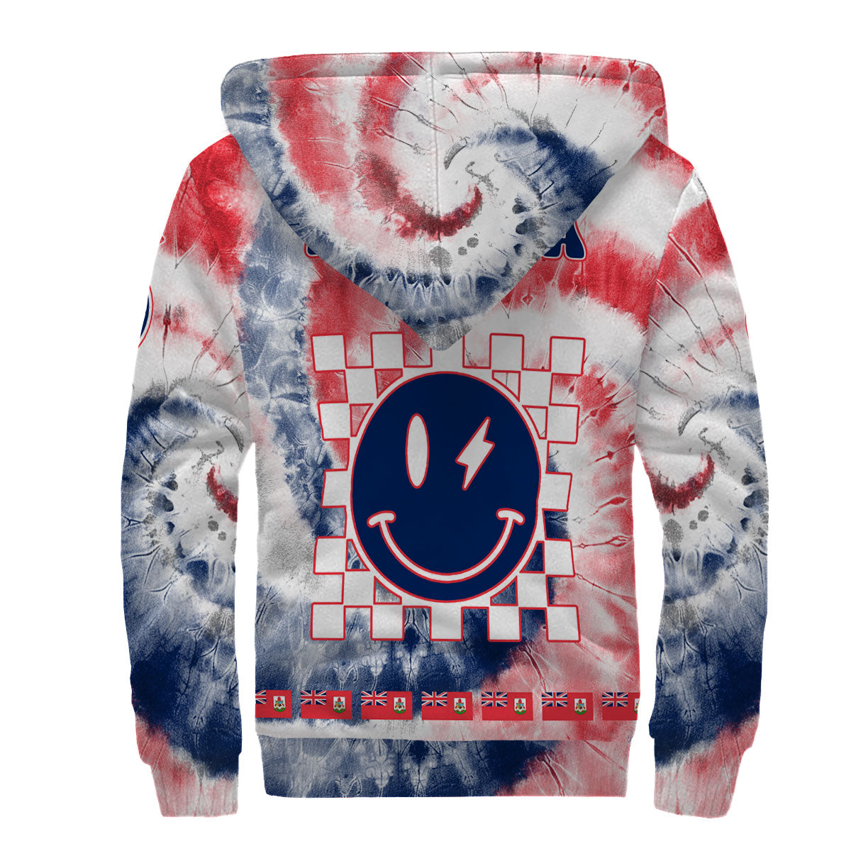 Bermuda Sherpa Hoodie Custom Tie Dye Style 2