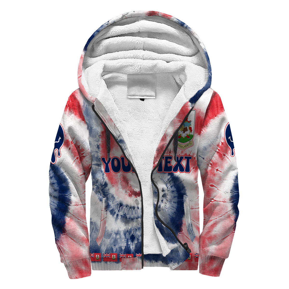 Bermuda Sherpa Hoodie Custom Tie Dye Style 3