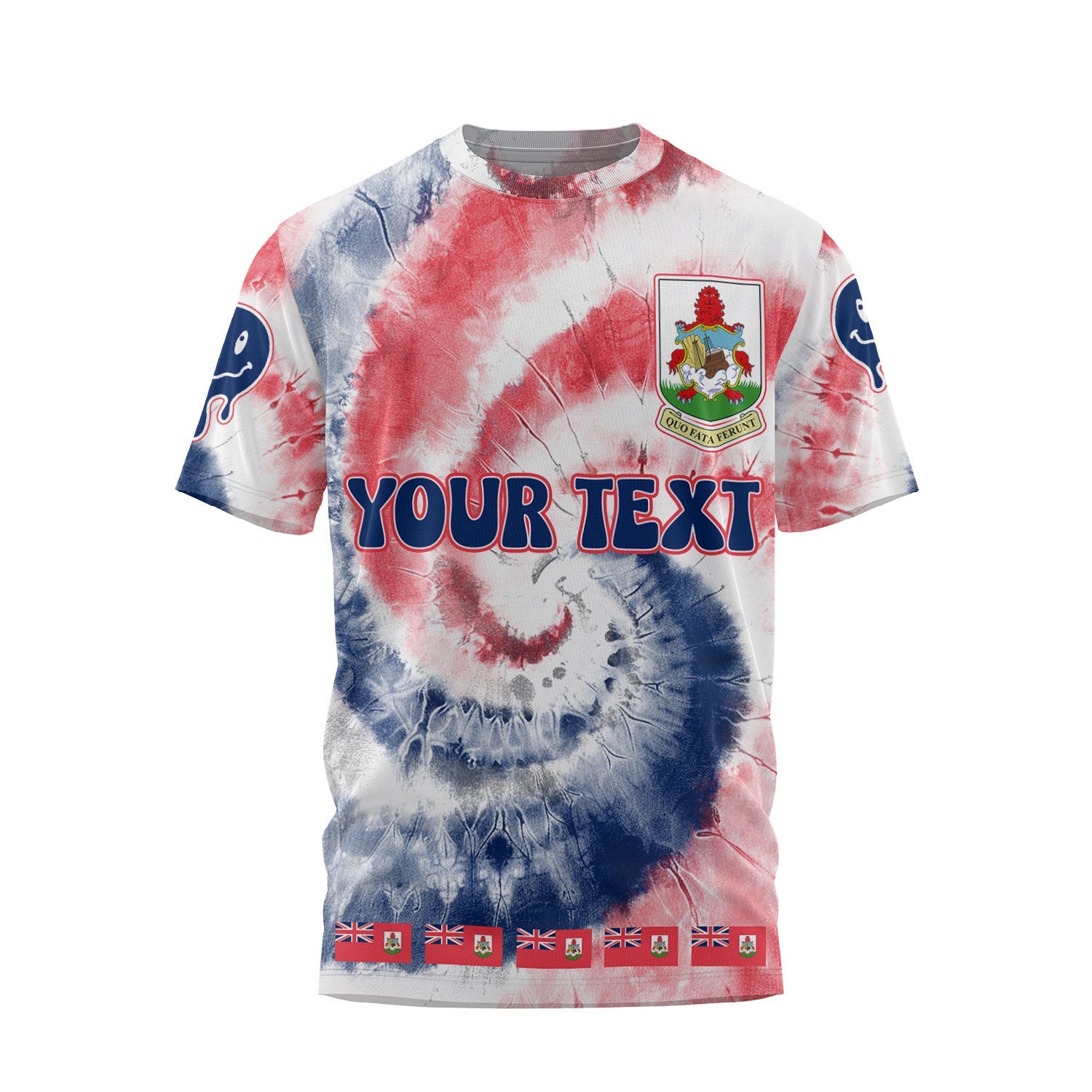 Bermuda T Shirt Custom Tie Dye Style 1