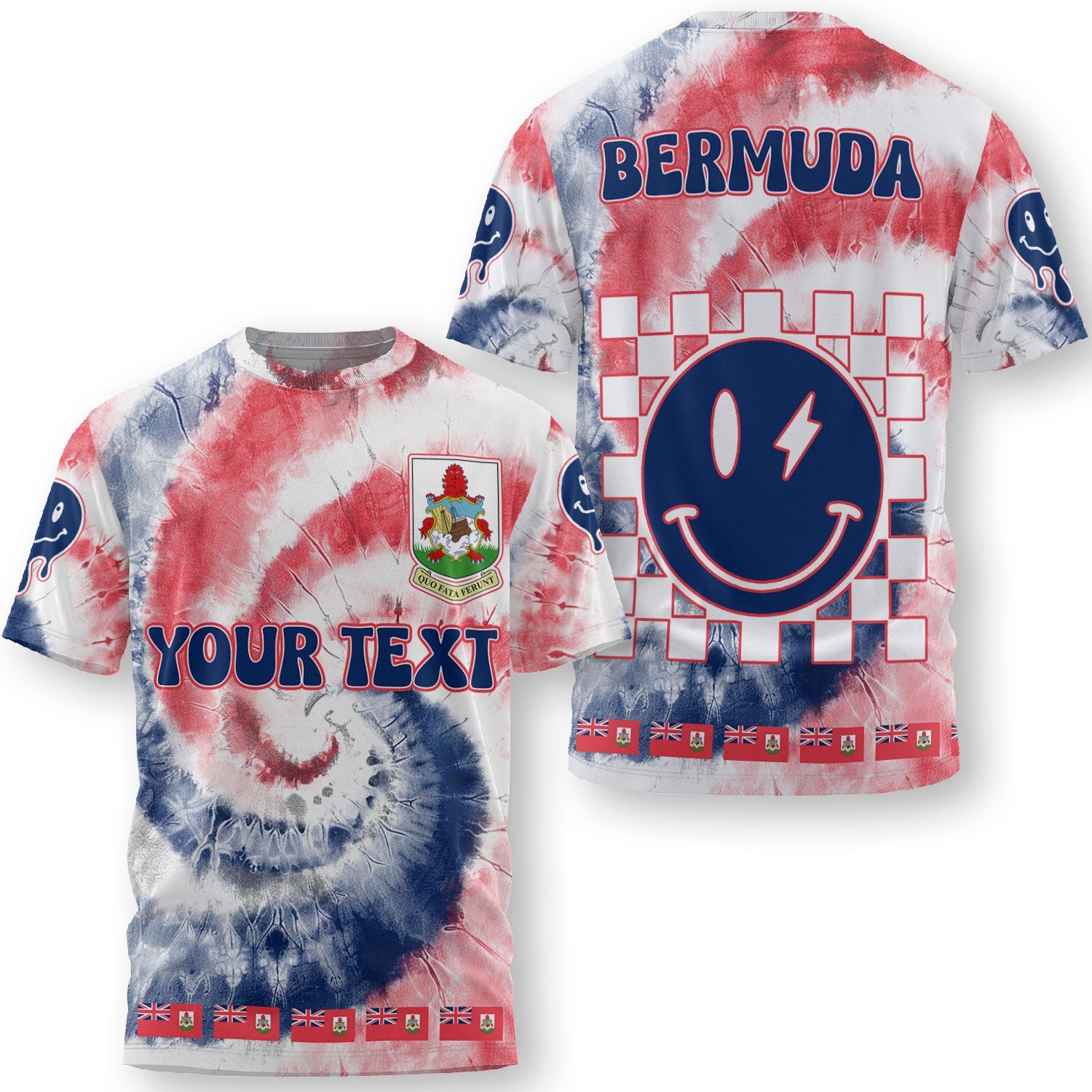 Bermuda T Shirt Custom Tie Dye Style 3