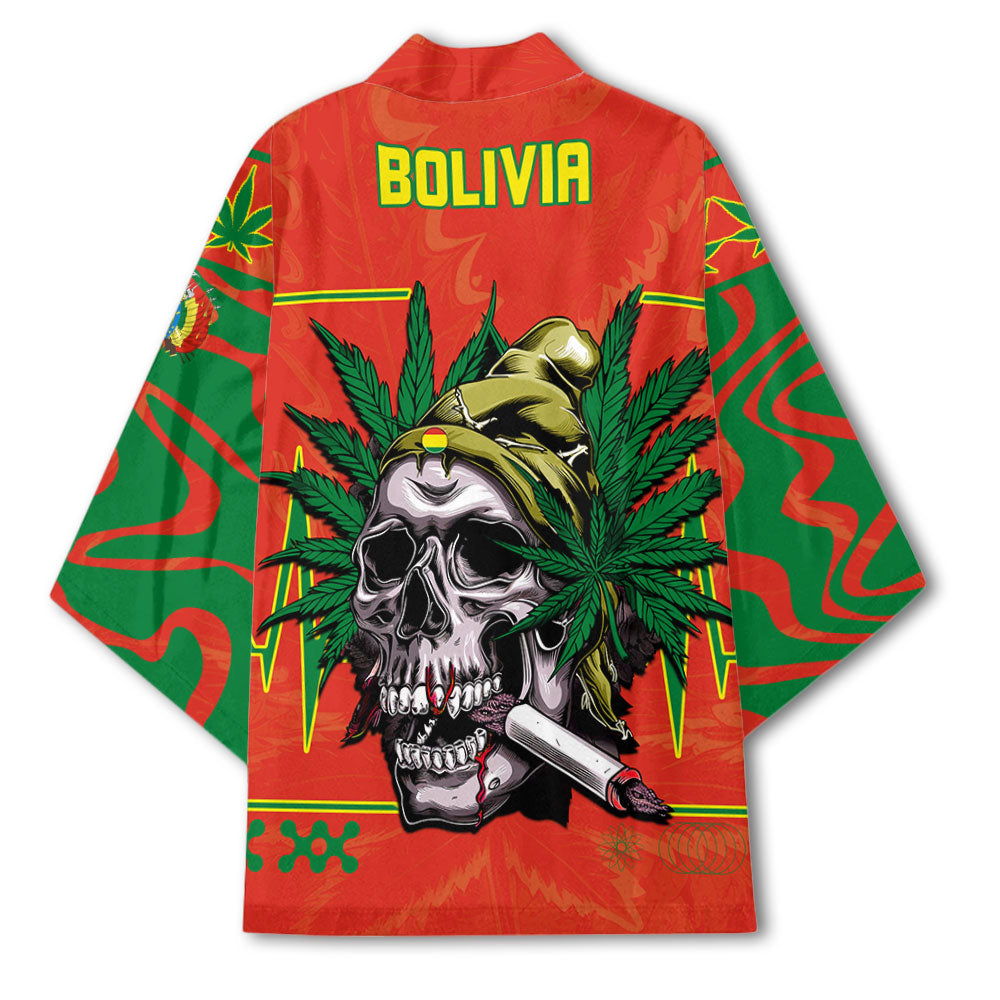 Bolivia Kimono Flag & Coat Of Arms Marijuanas Style