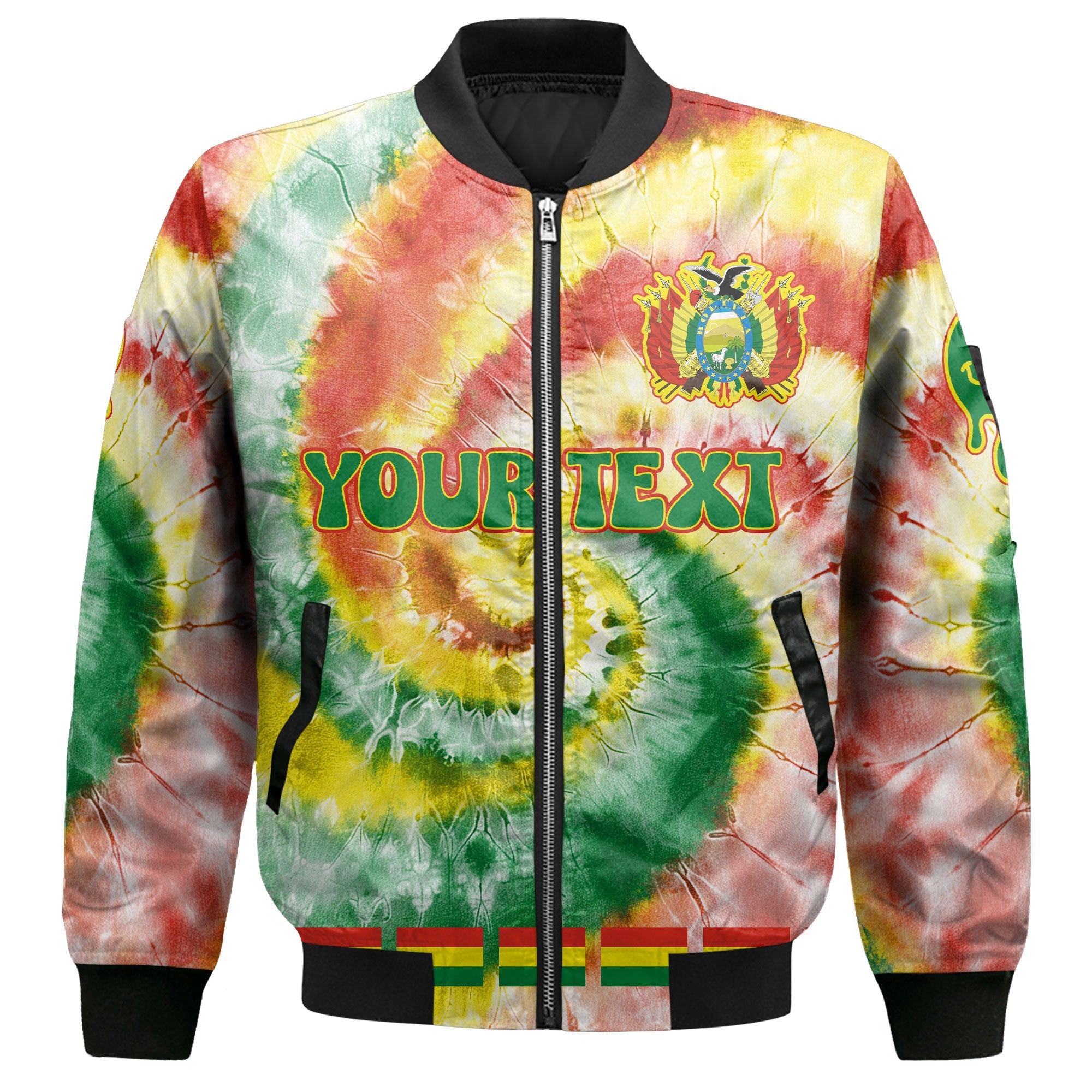 Bolivia Bomber Jacket Custom Tie Dye Style 2