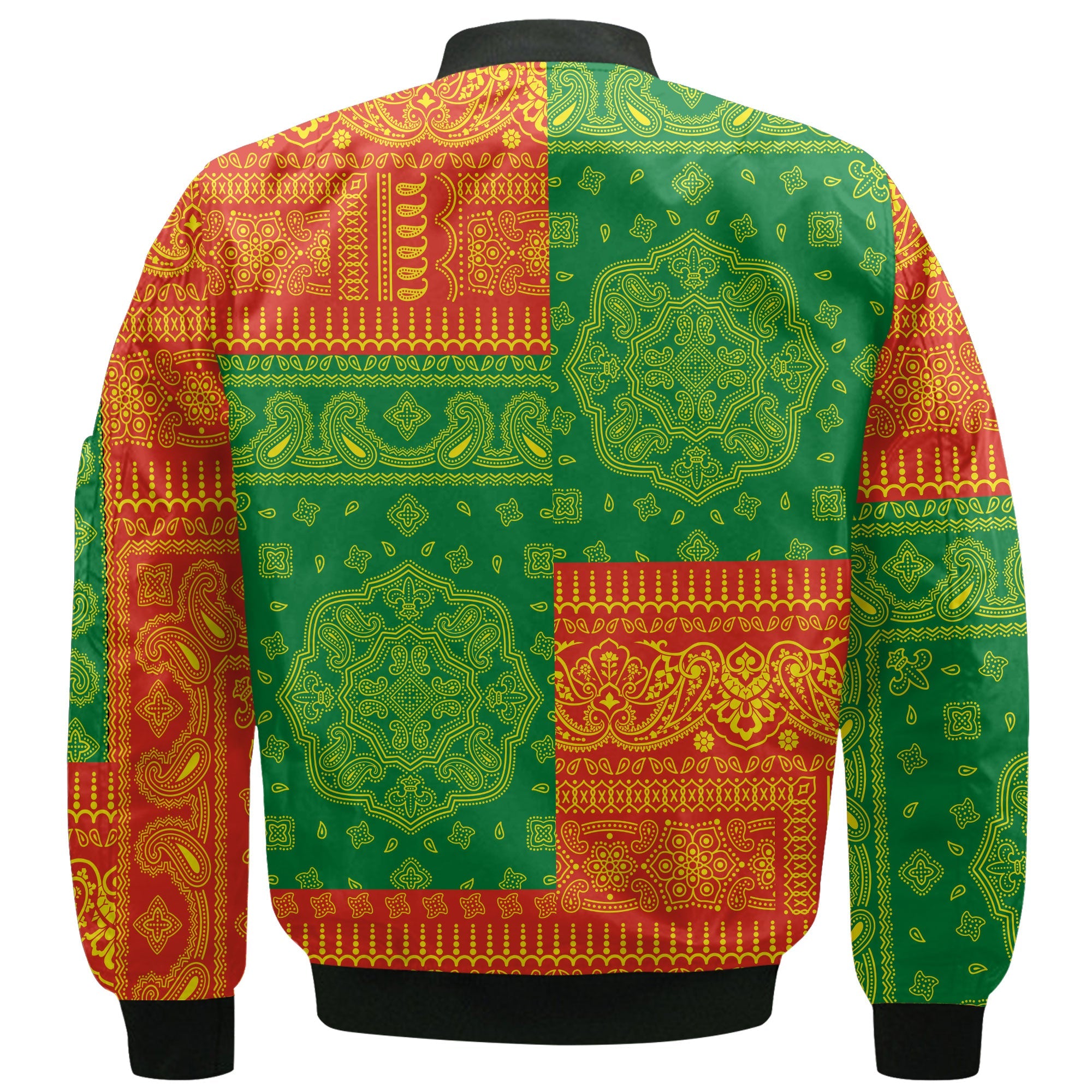 Bolivia Bomber Jacket Flag And Paisley Basic Style 3