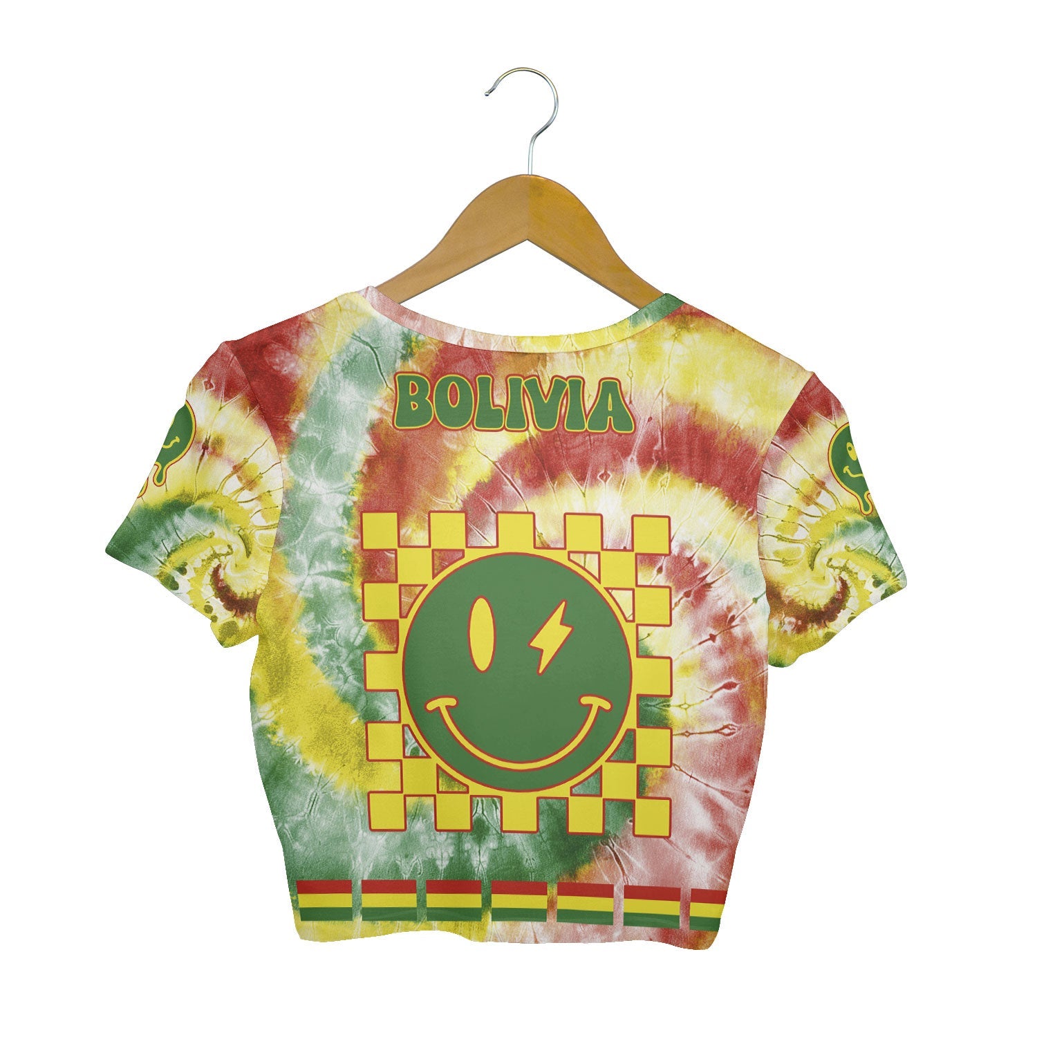 Bolivia Croptop T Shirt Custom Tie Dye Style 2