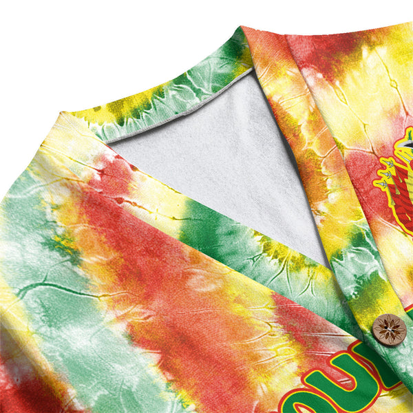 Bolivia Fleece Cardigan Custom Tie Dye Style 1